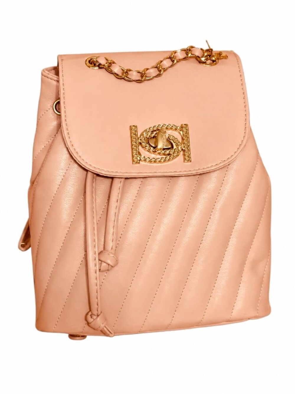 Bebe Hera Blush Pink Quilted Mini Backpack E07-3709